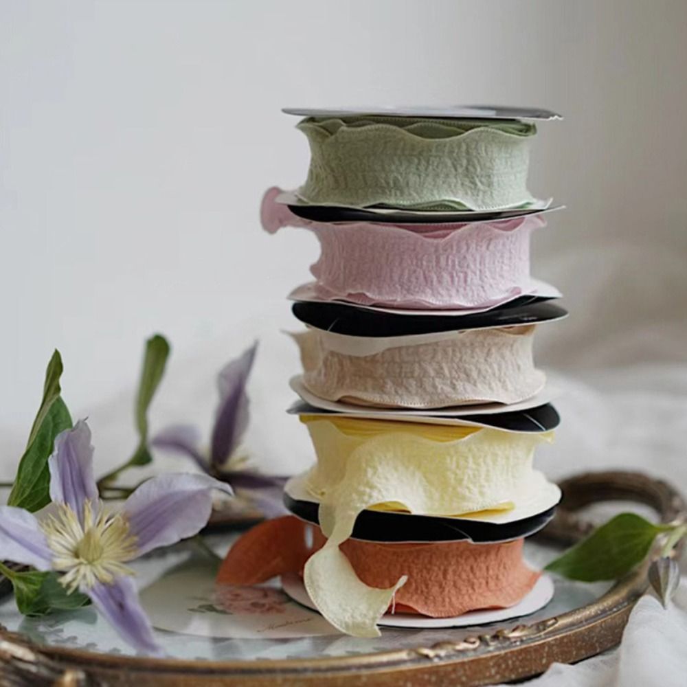 Florist Supply Ribbon - Ruban en coton froissé de lin